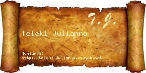 Teleki Julianna névjegykártya
